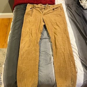 J Crew Khaki Corduroy Pants 33x32